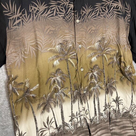 Vtg Campia Men Beach Hawaiian Double Sided Rayon Casual Button Down Shirt L - Picture 4 of 8